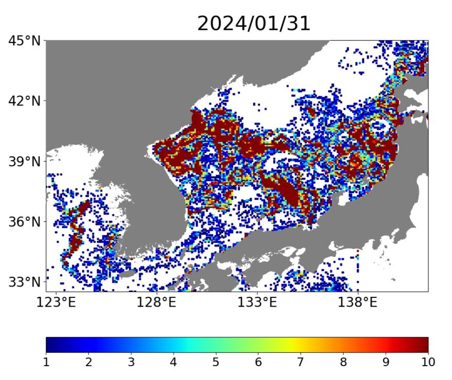 海洋ごみ予報2024年1月「季節風の強まりで北日本は非常に多い状態続く」